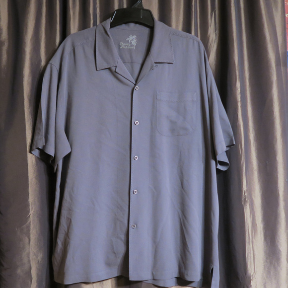 Tommy Bahama Other - Tommy Bahama Silk button front shirt gray XL